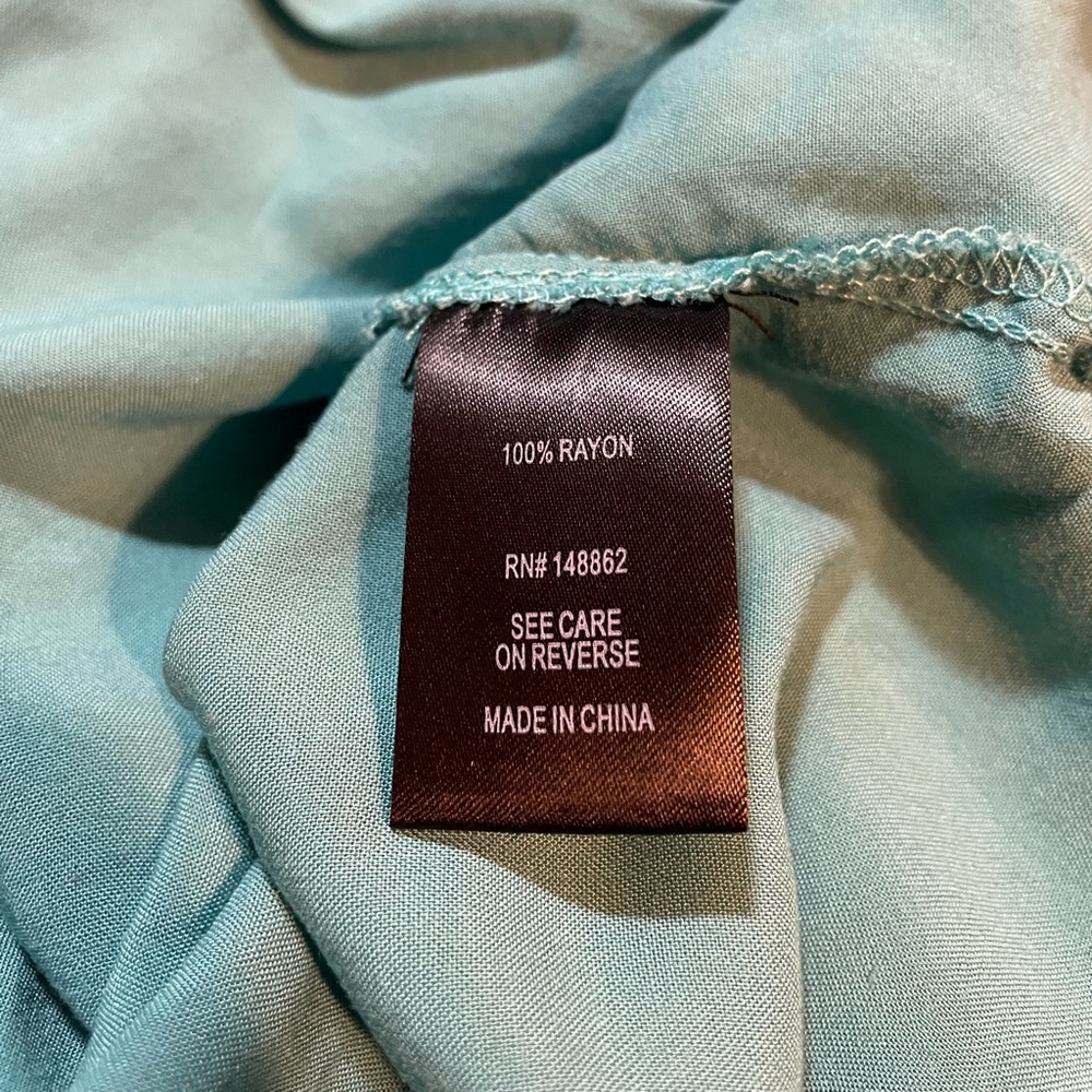 Torrid flowy teal spaghetti strap tank w/ floral pattern plus sz 5X - Picture 10 of 11